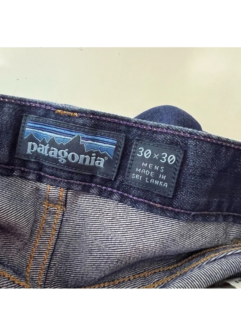 Patagonia Jeans Men 30 x 30 Blue Denim Straight Iron Clad Organic Cotton Pants